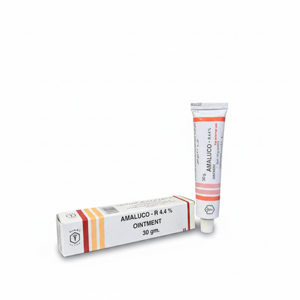 AMALUCO-R 4.4% box and tube on white background