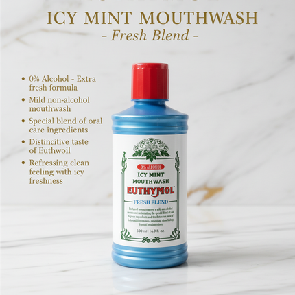 EUTHYMOL ICY MINT MOUTHWASH - FRESH BLEND - 500ML