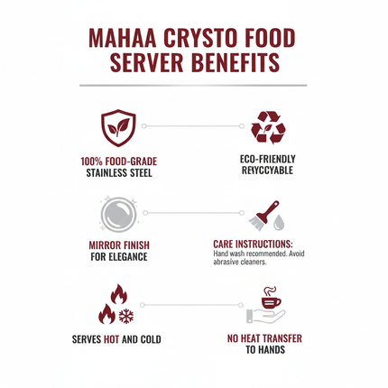 Mahaa Crysto features and benefits infographic
