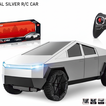 Tesla Metal Silver R/C Car with Package