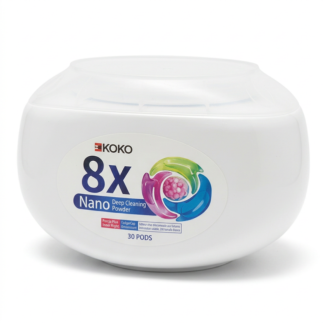 KOKO 8X Nano 30-pod tub from a new angle on white