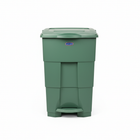 Cosmoplast 45L sage green pedal bin on white background