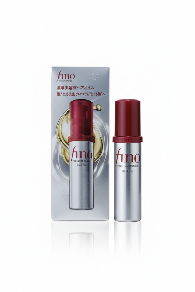Fino Premium Touch Hair Oil clean product shot box and bottle