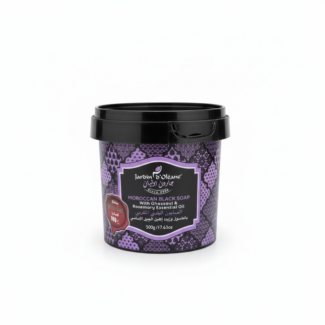 Jardin D'Oleane Moroccan Black Soap with Rosemary Essential Oil