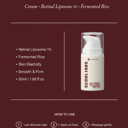 K-Secret Seoul 1988 Retinal Cream info card