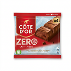 Côte d’Or Zero Milk Chocolate 200g four-bar multipack on white background