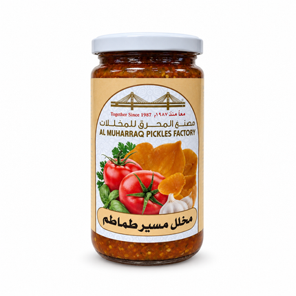 Al Muharraq Tomato Garlic Pickle front on white background