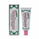 Euthymol Whitening Toothpaste 75ml silver tube with pink cap and matching carton on white