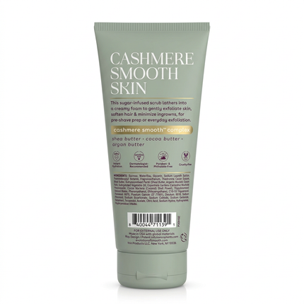 eos Cashmere Pre-Shave Scrub back label