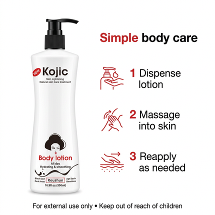Roushun body lotion application guide