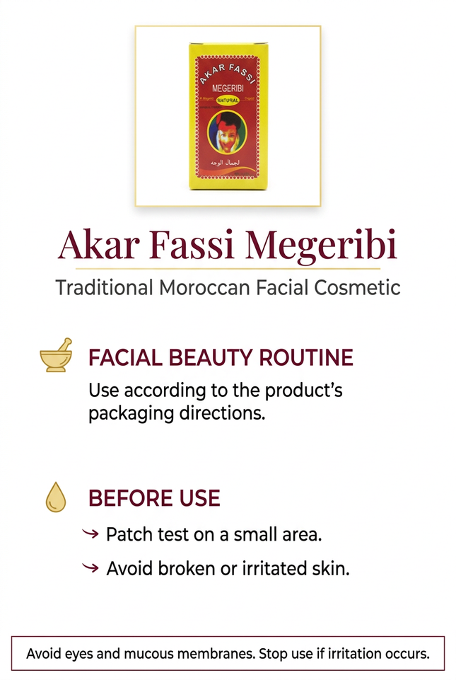 Akar Fassi Megeribi facial cosmetic care information