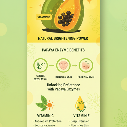 Papaya natural ingredients with Vitamin C and E benefits