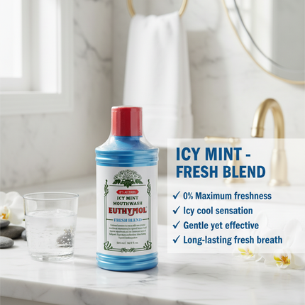 EUTHYMOL ICY MINT MOUTHWASH - FRESH BLEND - 500ML