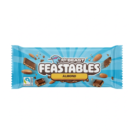 MrBeast Feastables Almond 60g chocolate bar on white