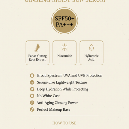 Beauty of Joseon Ginseng Moist Sun Serum branded infographic