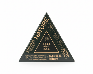 Seven Green Nature Shampoo Bar - Triangular solid shampoo with botanicals