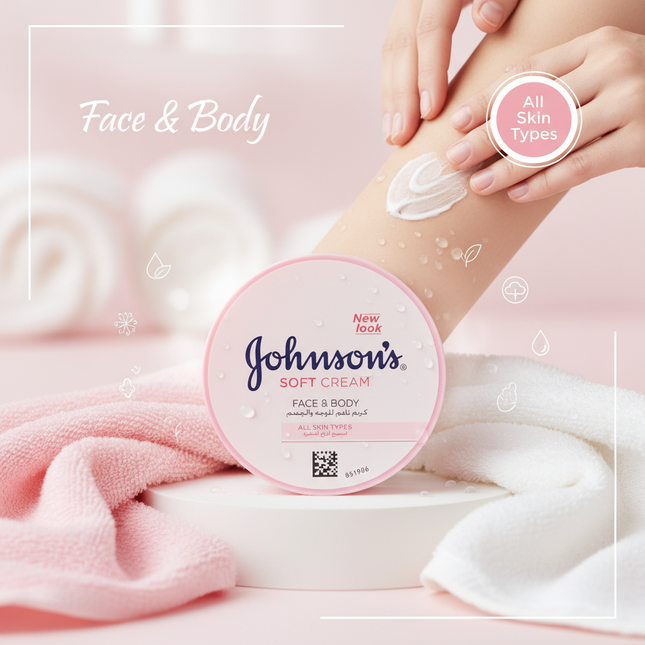 Johnson's soft cream with integrated lifestyle and benefits