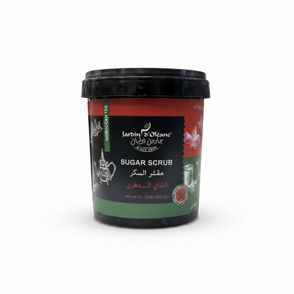 Jardin d'Oleane Moroccan Tea Sugar Scrub - clean white background product shot