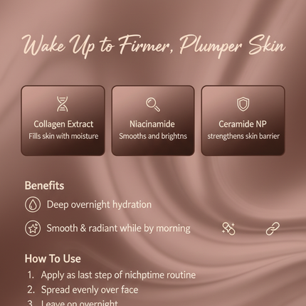 Medicube Collagen Night Wrapping Mask - branded infographic