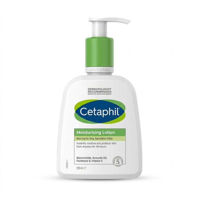 Cetaphil Moisturising Lotion 236ml pump bottle on a white background