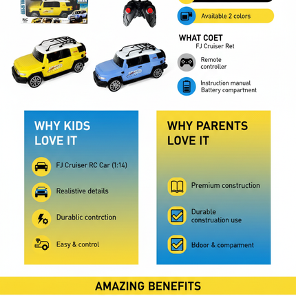FJ Cruiser R/C Car Benefits Infographic