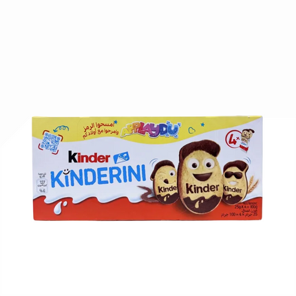Kinder Kinderini 100g four-pack biscuit box on white