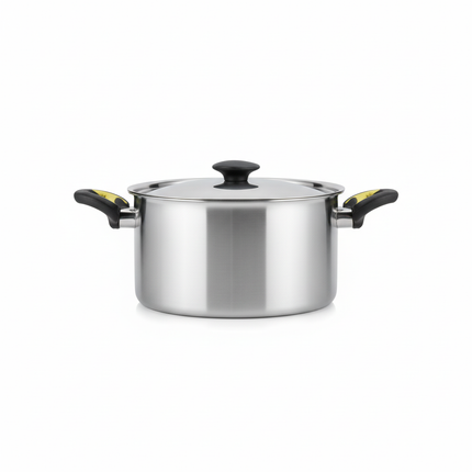 Al Huraiz Everbright stainless steel stuffed vegetables pot with black handles