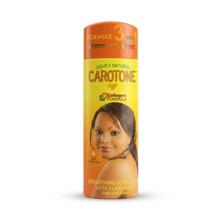 Carotone Light & Natural Brightening Lotion bottle on a white background