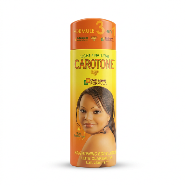 Carotone Light & Natural Brightening Lotion bottle on a white background