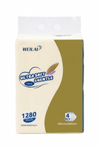 Weilai Ultra Soft and Gentle 1280 sheet 4-ply tissue pack front on white