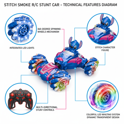 Stitch Stunt Car Features Diagram