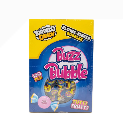 Torpedo Candy Buzz Bubble Tutti Frutti 120 piece box front