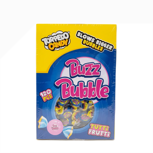 Torpedo Candy Buzz Bubble Tutti Frutti 120 piece box front