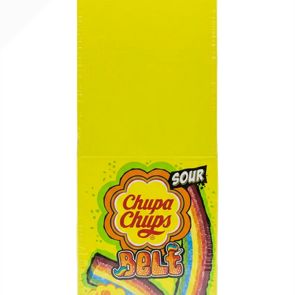 Chupa Chups Sour Belts Mixed Fruit 12-pack box