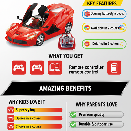 R/C Supercar Benefits Infographic