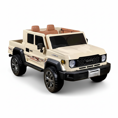 Beige Toyota pickup electric ride on car