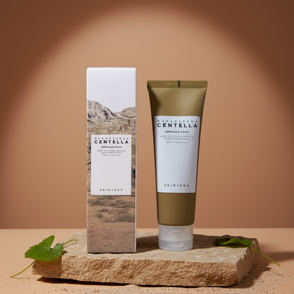 SKIN1004 Madagascar Centella Ampoule Foam earthy editorial shot