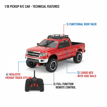 Pickup R/C Car Features Diagram