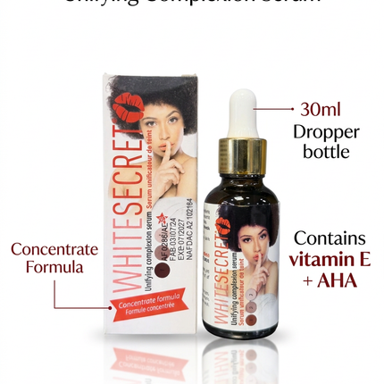 White Secret serum 30ml formula and precautions overview