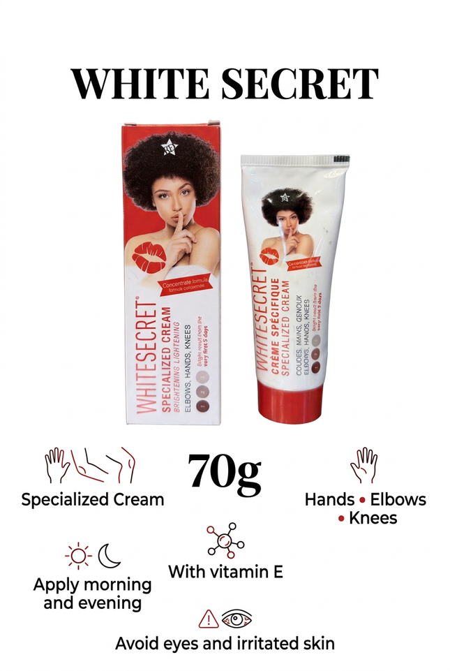 White Secret Specialized Cream 70g vitamin E and application guide