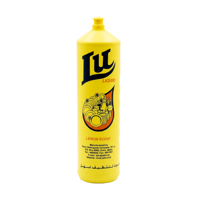 Lu Lemon Scent Dishwashing Liquid 1L bottle with date stamps removed