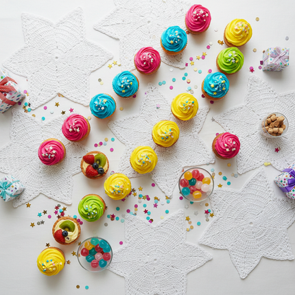 Star Round Doilies - Decorative Lace Paper Doilies