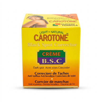 Carotone B.S.C cream carton on a white background