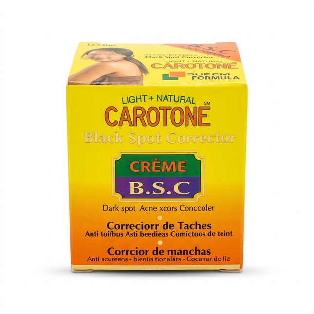 Carotone B.S.C cream carton on a white background