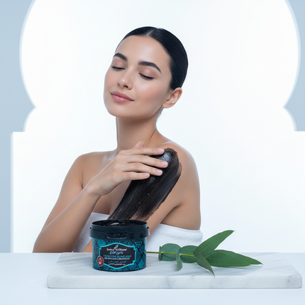 Jardin d'Oléane Moroccan Black Soap Eucalyptus lifestyle photo