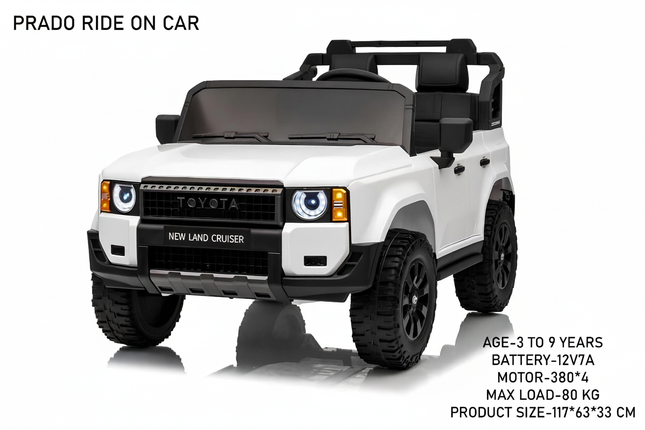 Prado ride on car with specifications