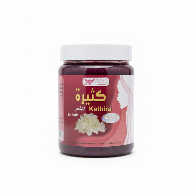 Kathira Hair Gel - Pure tragacanth gum for volume and moisture in 500g jar