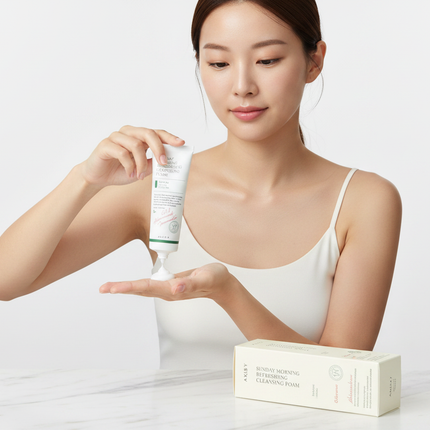 AXIS-Y Sunday Morning Cleansing Foam lifestyle photography