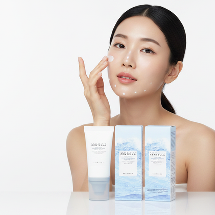 SKIN1004 Madagascar Centella Hyalu-Cica Water-Fit Sun Serum lifestyle shot