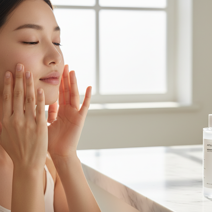ANUA Heartleaf 77% Soothing Toner — lifestyle application shot